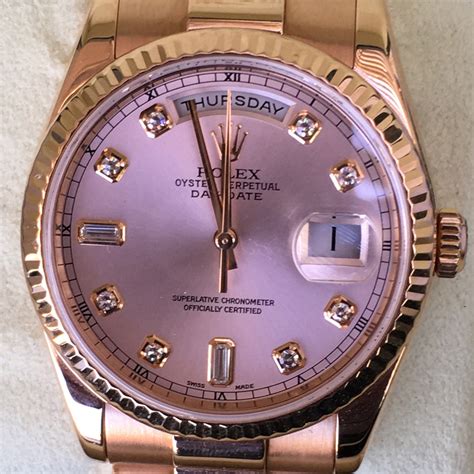 rolex day-date ii rose gold president watch pink diamond dial|Rolex Day-Date 40 gold.